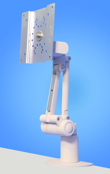 ハイブリットチルト機構6Kg対応 上下可動型ディスプレイアーム 本体ユニット（ホワイト）