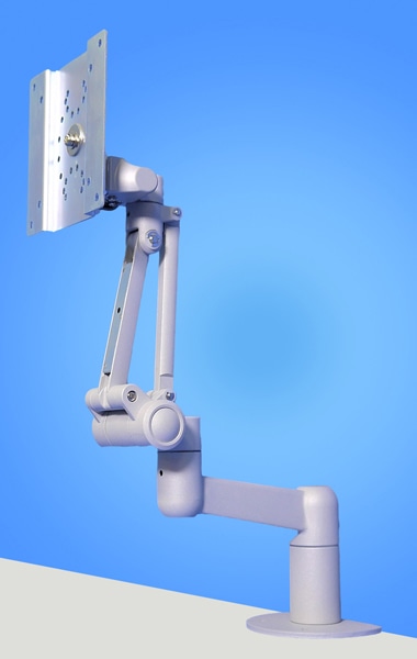 ハイブリットチルト機構3Kg対応 フル機能型ディスプレイアーム 本体ユニット（シルバー）