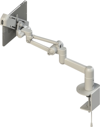 対角固定式タブレット搭載用 ハイブリットチルト機構 フル機能型アーム 本体ユニット（ホワイト）