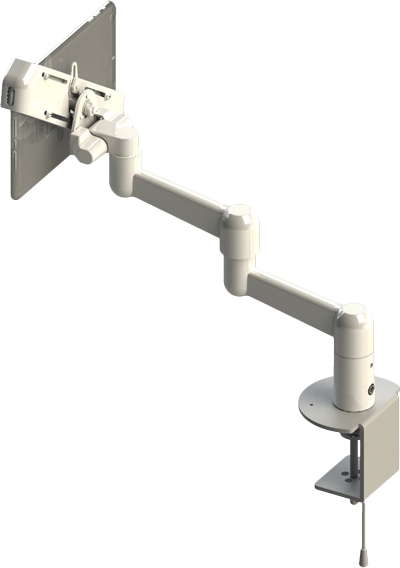 対角固定式タブレット搭載用 3軸タイプ 平行移動型アーム 本体ユニット（ホワイト）