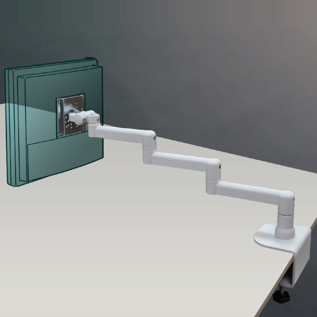 画面回転機能付 4軸コンパクト型 平行移動アーム 本体ユニット（ライトグレー）