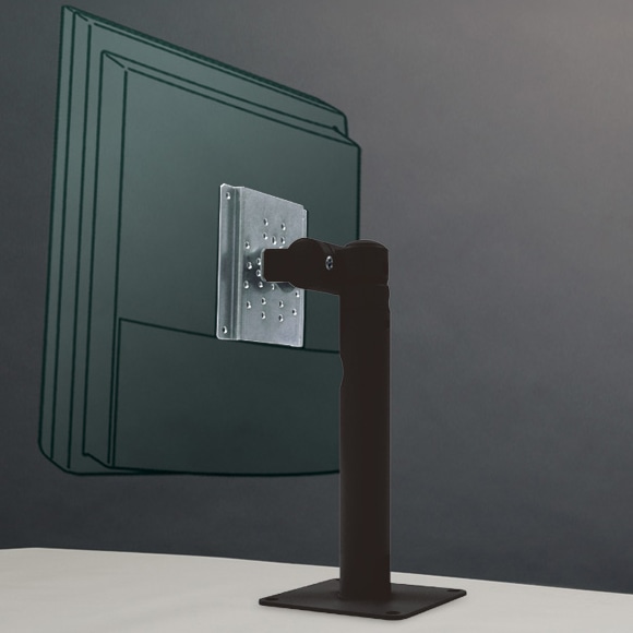 垂直固定パイプ式スタンド 卓上取付アダプタ 一体型（ブラック 5.5Kg対応）