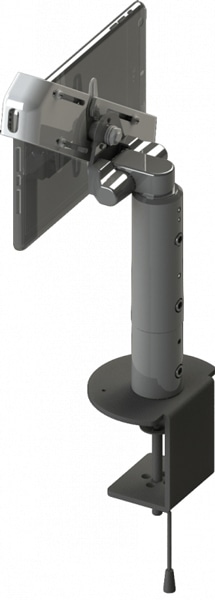 対角固定式タブレット搭載用 垂直固定型アーム 本体ユニット（シルバー）