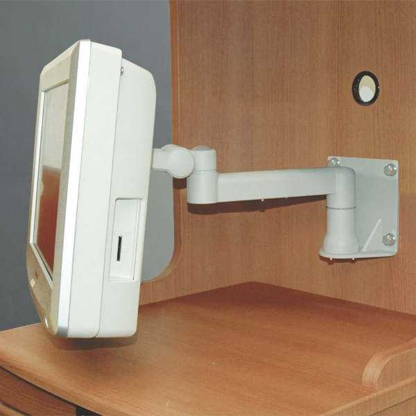 病院向けパネル・背板取付式アーム 2軸 平行移動タイプ（ライトグレー 8Kg対応）