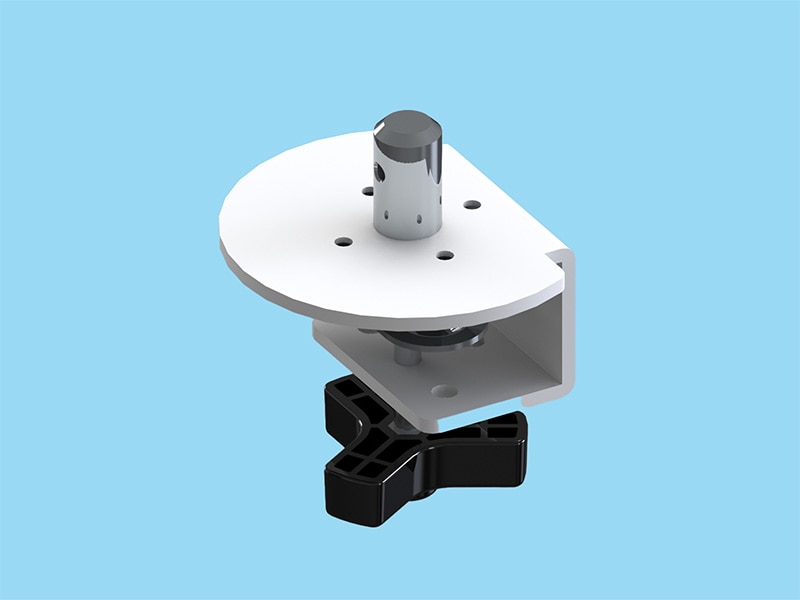 PS4・PS5シリーズ用 ノブ式ショートクランプ ホワイト