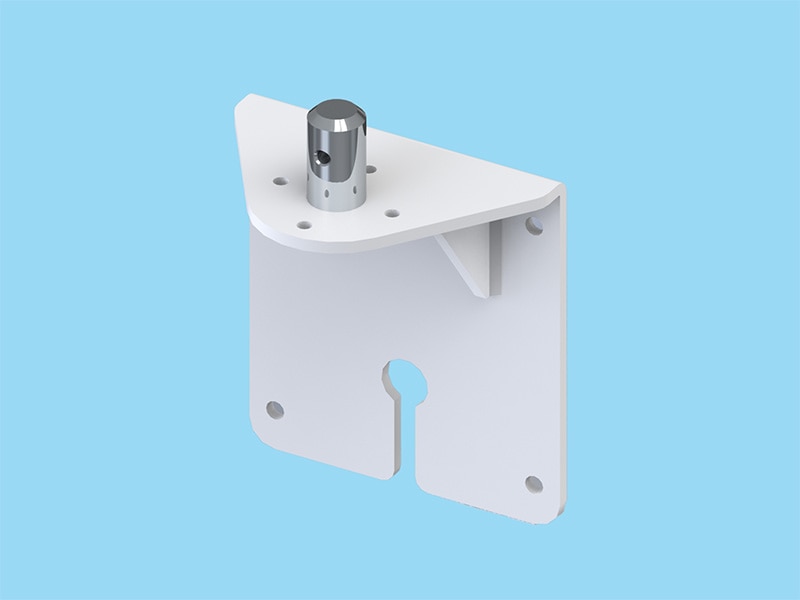 PS4・PS5シリーズ用 壁取付ブラケット（ケーブル通し穴付） ライトグレー