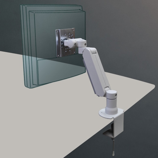 ディスプレイアーム ショートタイプ 本体ユニット（ライトグレー 4Kg対応）