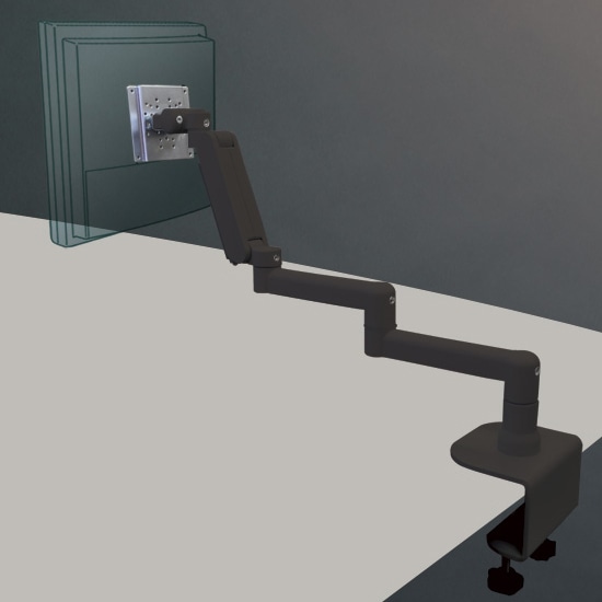 ディスプレイアーム フル機能ロングタイプ 本体ユニット（ブラック 8Kg対応）