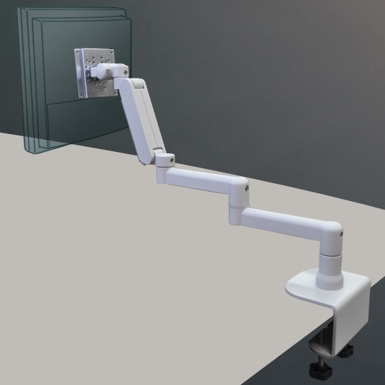 ディスプレイアーム フル機能ロングタイプ 本体ユニット（ライトグレー 8Kg対応）