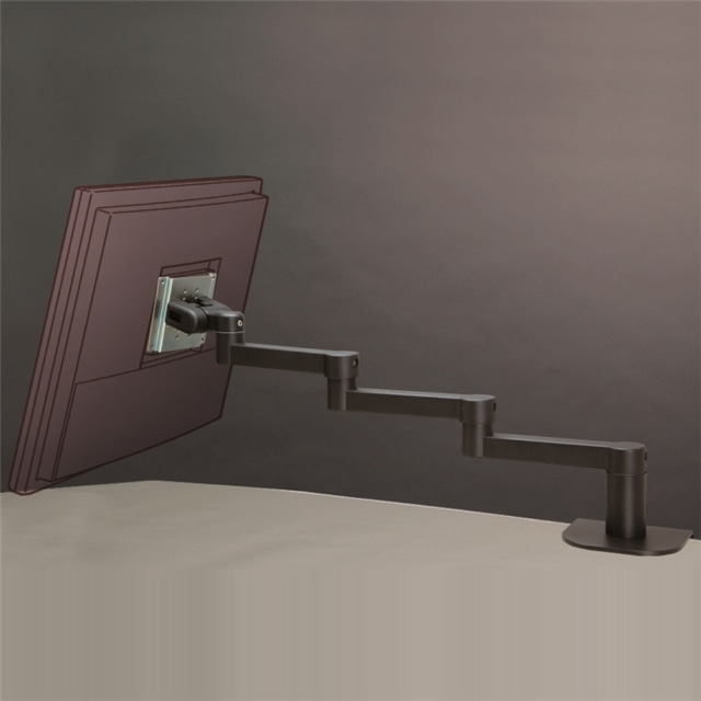 液晶アーム 8Kg対応 3段式平行移動機能(ブラック)