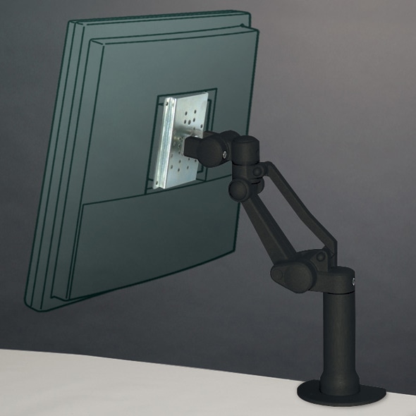 ディスプレイアーム フル機能ショートタイプ 本体ユニット（ブラック 5.5Kg対応）