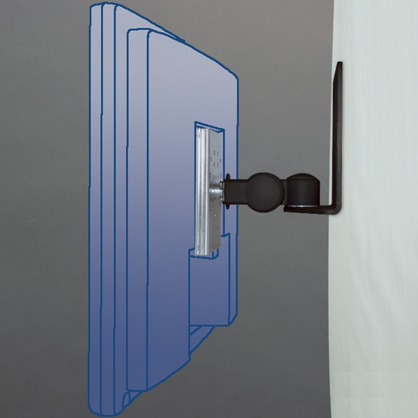 壁・パネル取付金具 1軸タイプ（ブラック 4Kg対応）