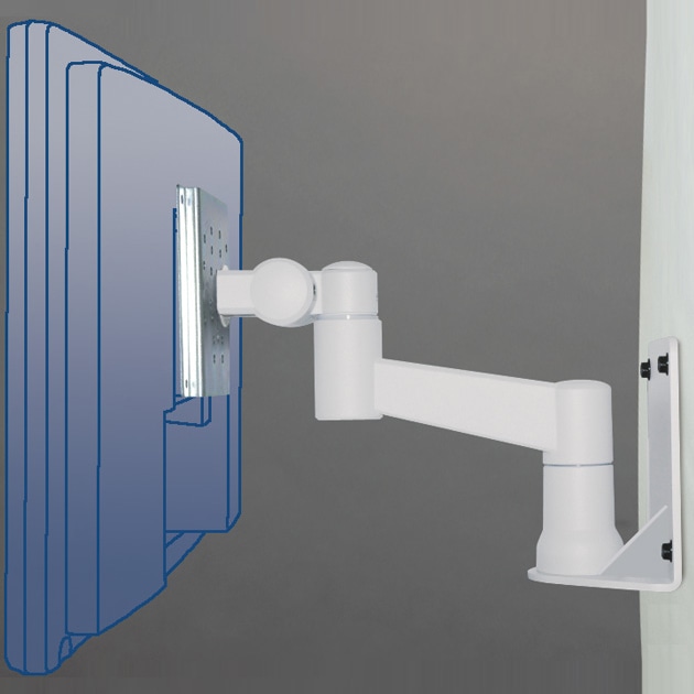 病院向けパネル・背板取付式アーム 2軸 平行移動タイプ（ライトグレー 5.5Kg対応）