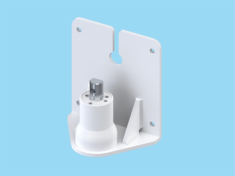 PS9シリーズ専用 省スペース壁取付ブラケット（ケーブル通し穴付） ライトグレー