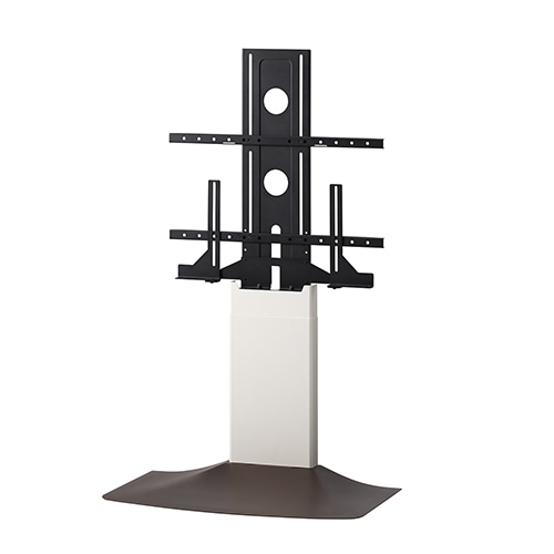 壁寄せTVスタンド 48～77V用 ホワイト/ダークブラウン