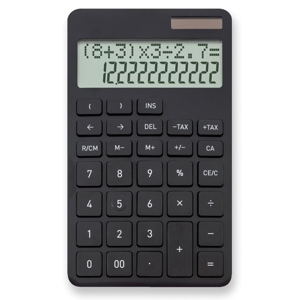計算式表示電卓 ブラック