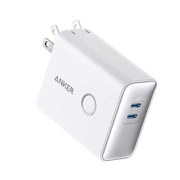 Anker 521 Power Bank (PowerCore Fusion 45W) (5000mAh 20W出力モバイルバッテリー搭載 45W出力USB充電器)【コンセント一体型/PSE認証済/PowerIQ 3.0 (Gen2)】 (ホワイト)