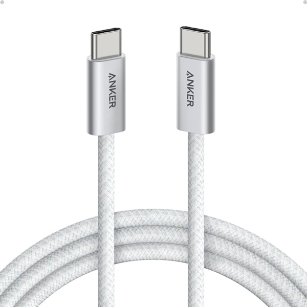 Anker Zolo USB-C & USB-C ケーブル (240W 高耐久ナイロン) 1.8m ホワイト
