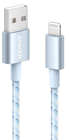 Anker Nylon Cable with Lightning Connector 3.3ft C89 (ブルーホワイト)