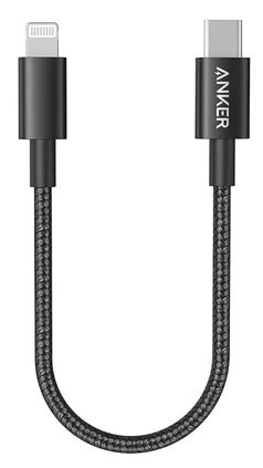 Anker 高耐久ナイロン USB-C & ライトニング ケーブル MFi認証 USB PD対応 iPhone 14/13/12/SE(第3世代) 各種対応 (0.3m ブラック)