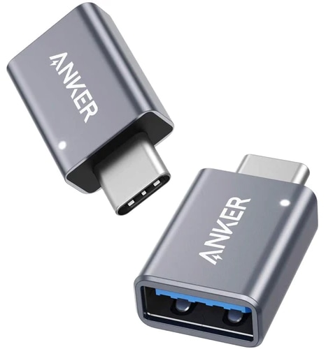 Anker USB-C & USB-A 変換アダプタ (USB3.0対応) 2個セット Type-C USB-A 最大5Gbps MacBook Pro/MacBook Air/iPad Pro その他 USB-C端末用 (グレー)
