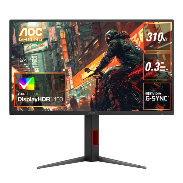 ゲーミング液晶ディスプレイ 24.5型/1920×1080/HDMI、DisplayPort/ブラック/スピーカー：なし/310Hz