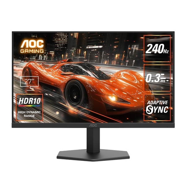 ゲーミング液晶ディスプレイ 27型/1920×1080/HDMI、DisplayPort/ブラック/スピーカー：なし/240Hz
