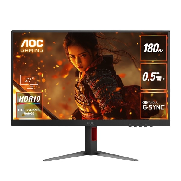 ゲーミング液晶ディスプレイ 27型/2560×1440/HDMI、DisplayPort/ブラック/スピーカー：なし/180Hz