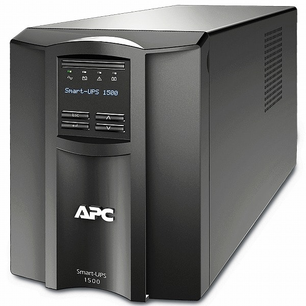 APC Smart-UPS、Line Interactive、1500VA、Tower、230V、8x IEC C13 outlets、SmartConnect Port+SmartSlot、AVR、LCD