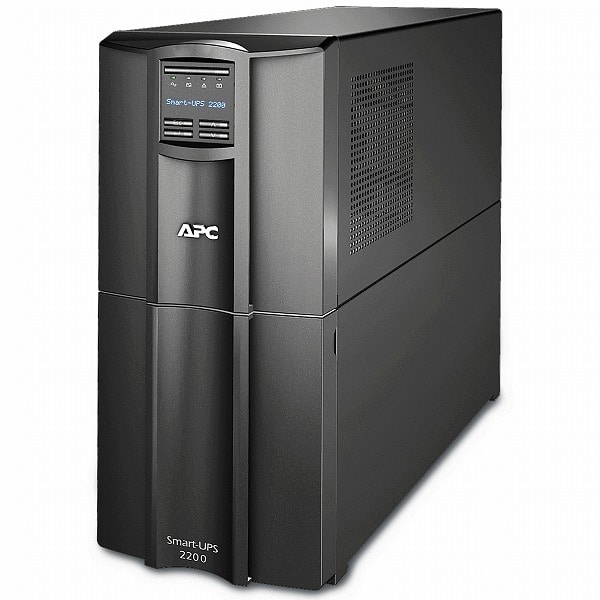 APC Smart-UPS、Line Interactive、2200VA、Tower、230V、8x IEC C13+1x IEC C19 outlets、SmartConnect Port+SmartSlot、AVR、LCD