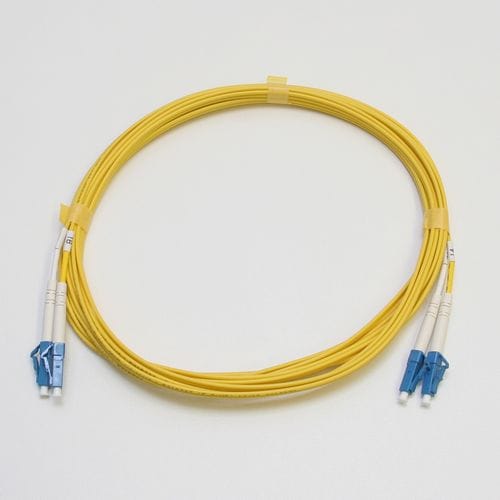 シングルモード光パッチコード 2芯メガネ LC-LC 5m 黄色