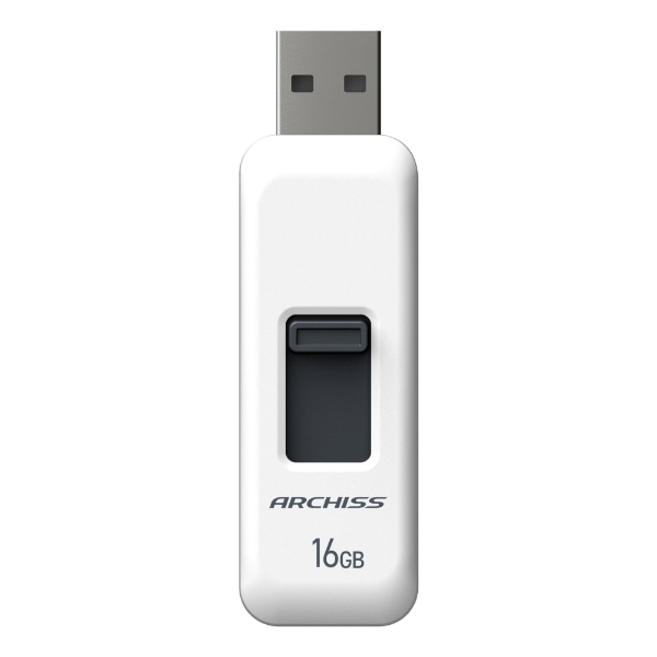 USB2.0 フラッシュメモリ 16GB スライド式 ホワイト