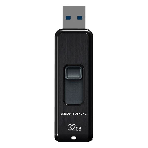 USB3.2（Gen1） フラッシュメモリ 32GB スライド式 ブラック