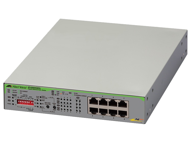 AT-GS920/8PS-N5 アカデミック PoEスイッチ