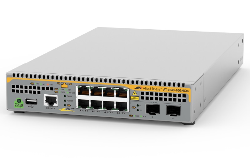 AT-x240-10GHXm-N7 アカテﾞミック PoEスイッチ