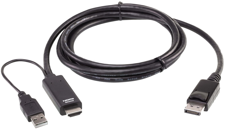 HDMI→DisplayPortケーブル（4K60p対応、1.8m）