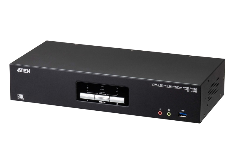 2ポート USB3.0 4K DisplayPort デュアルディスプレイ シームレスKVMP スイッチ
