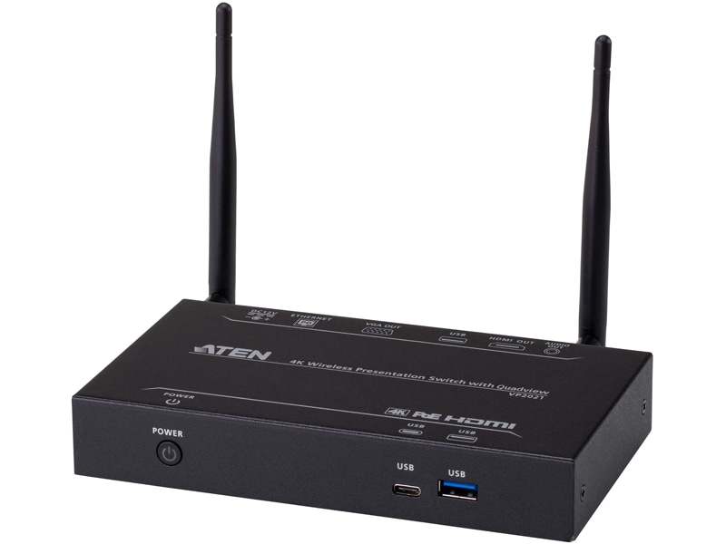 4Kワイヤレスプレゼンスイッチャー（クワッドビュー対応）