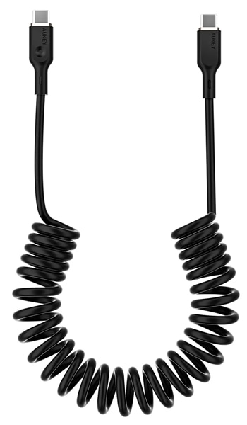 ケーブル Coiled Series [USB Type-C to USB Type-C] 1.5m コイル型 ブラック