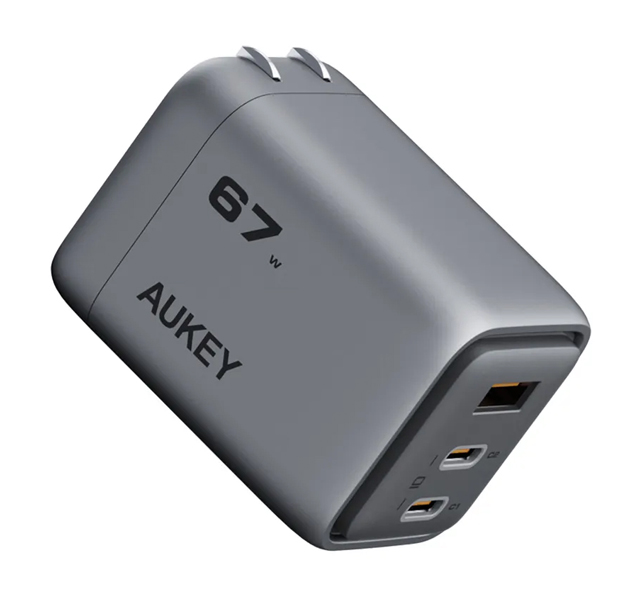 USB充電器 Comet Mix3 67W PD対応 折りたたみ式 [USB-A 1ポート/USB-C 2ポート] グレー