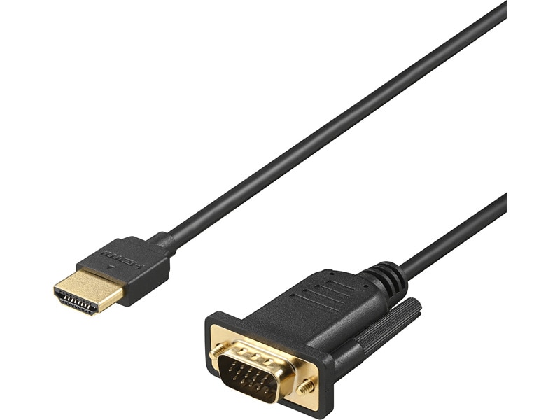 HDMI to VGA変換ケーブル 1m ブラック