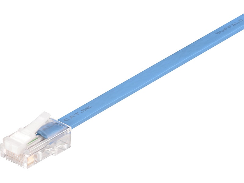 ツメの折れないLANケーブル Cat5e フラット20m ブルー