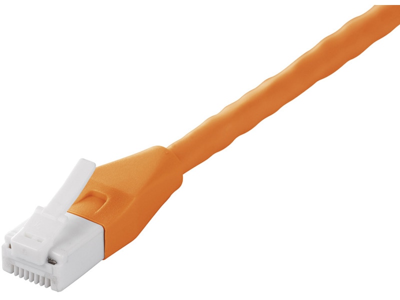 ツメの折れないCat6 LANケーブル 1m オレンジ