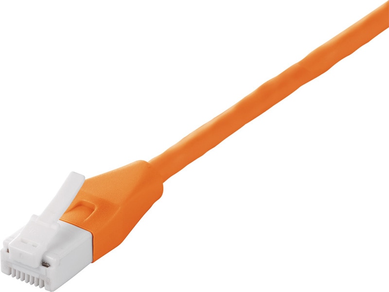 ツメ折れないCat6 LANケーブル やわらか 1m オレンジ