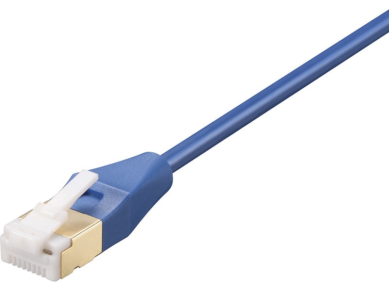 ツメ折れないCat7 LANケーブル スリム 2m ブルー