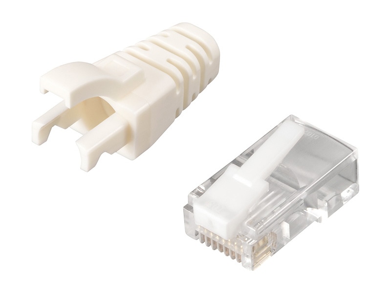 Cat5e対応LANコネクター+カバー付10個入