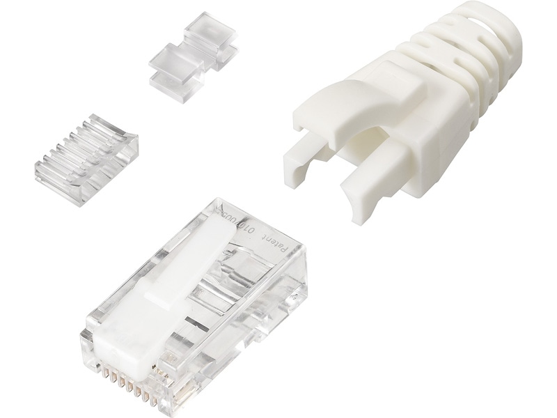 Cat6対応LANコネクター+カバー付 10個入