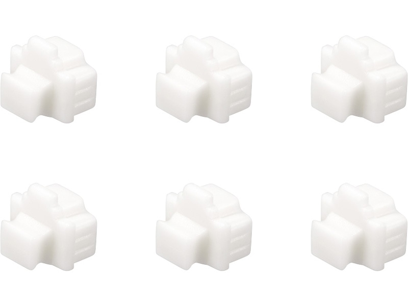 LANポートカバー 6個入り ホワイト