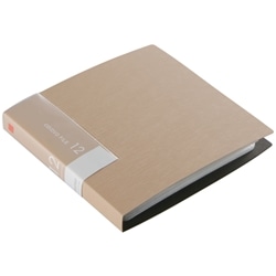 CD&DVDファイルケース ブックタイプ 12枚収納 ベージュ