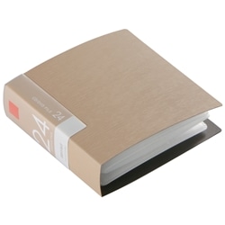 CD&DVDファイルケース ブックタイプ 24枚収納 ベージュ